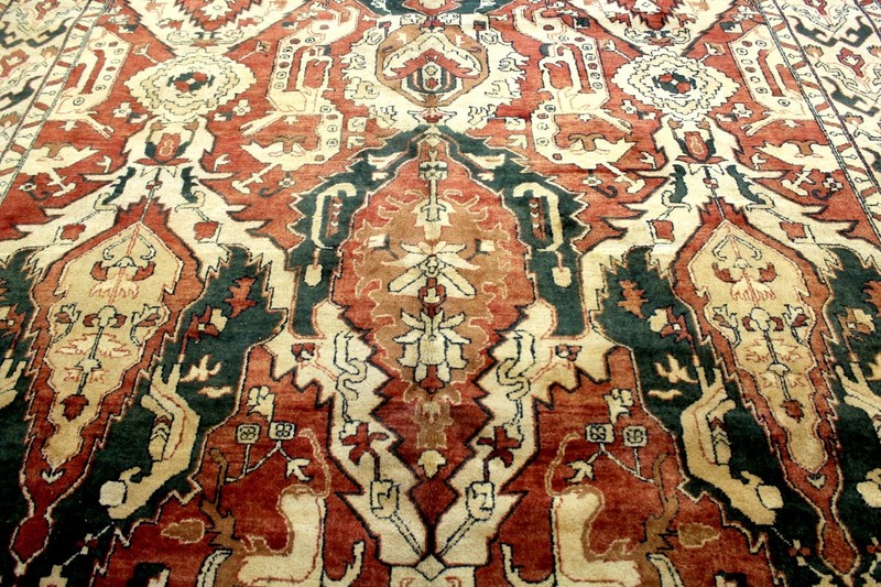10X14 INCREDIBLE HAND KNOTTED ANTIQUE REPRODUCTION HERIZ SERAPI WOOL TURKISH RUG gallery