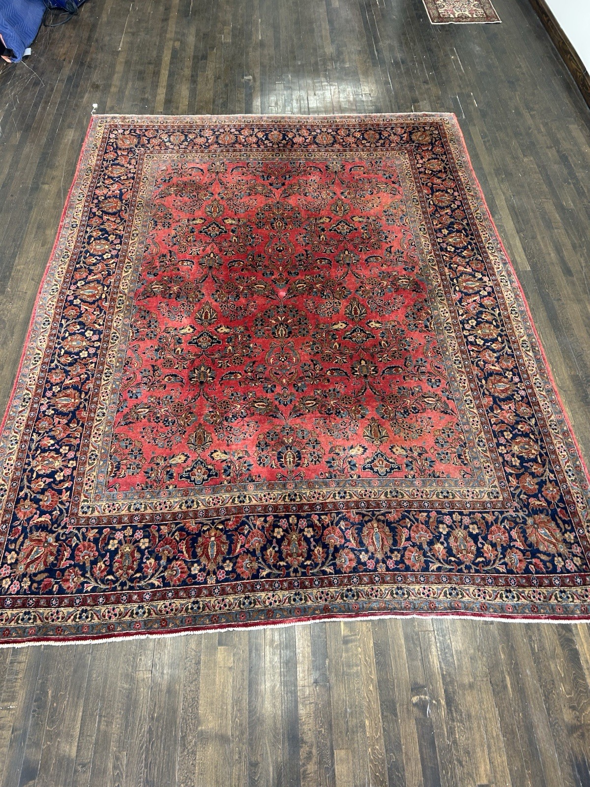 Remarkable Antique Kashann Rug C.1900 Very Fine Weave All Veggie dyes 8’7x11’3 gallery