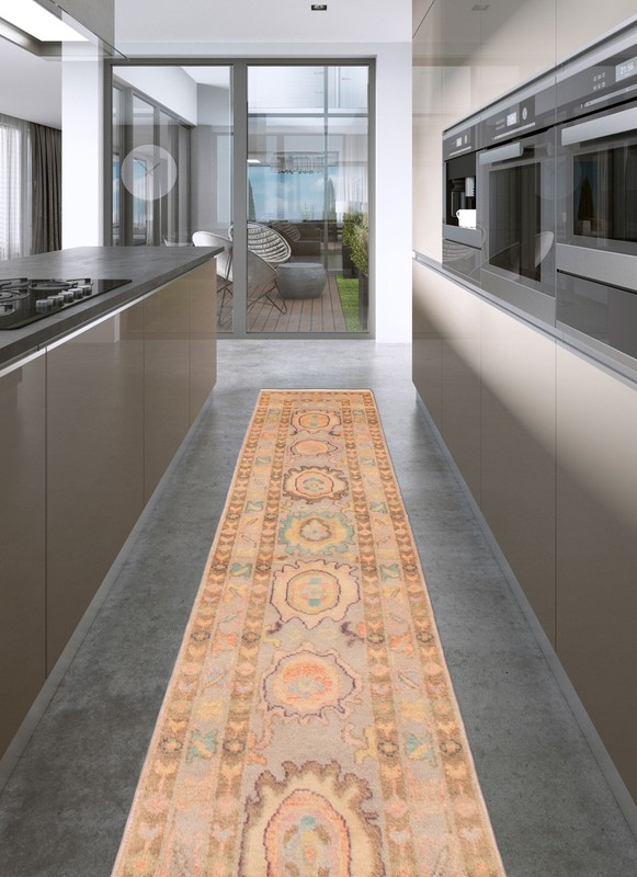 2'3" x 11'8" Vintage Hand-knotted Runner Rug Traditional Oriental Wool Carpet gallery