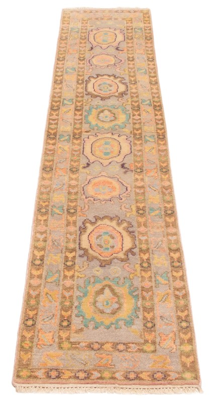 2'3" x 11'8" Vintage Hand-knotted Runner Rug Traditional Oriental Wool Carpet gallery