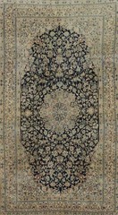 Traditional Floral Area Rug 6×10 Ft Handmade Medallion Wool Carpet Bedroom Rug