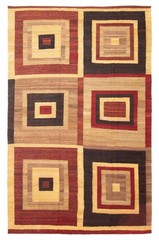 Vintage Hand Woven Area Rug 6’4″ x 9’6″ Traditional Wool Oriental Carpet