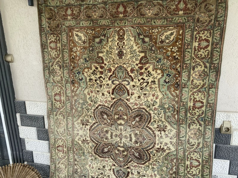 Vintage Turkish Rug,Geometric Farmhouse Antique Anatolian Village Rug 4.8x7.2 Ft gallery