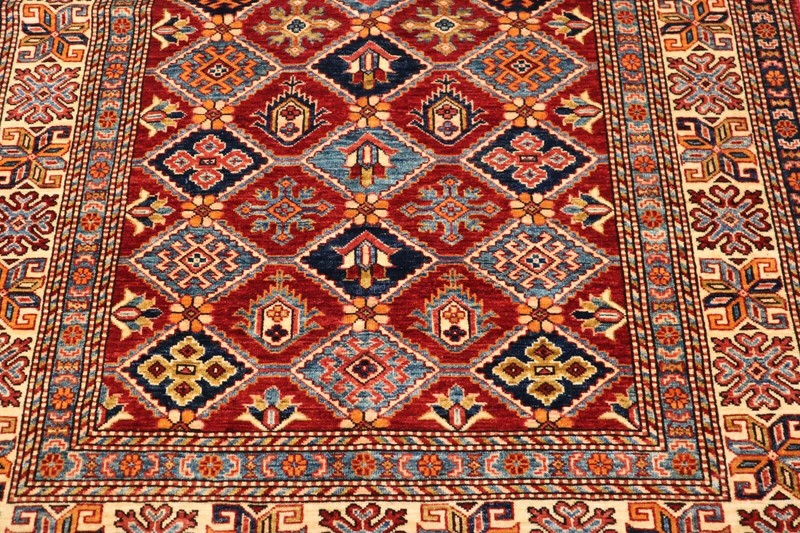 4'10 x 6'6 ft Super Kazak hand knotted vegetable dye oriental rug gallery