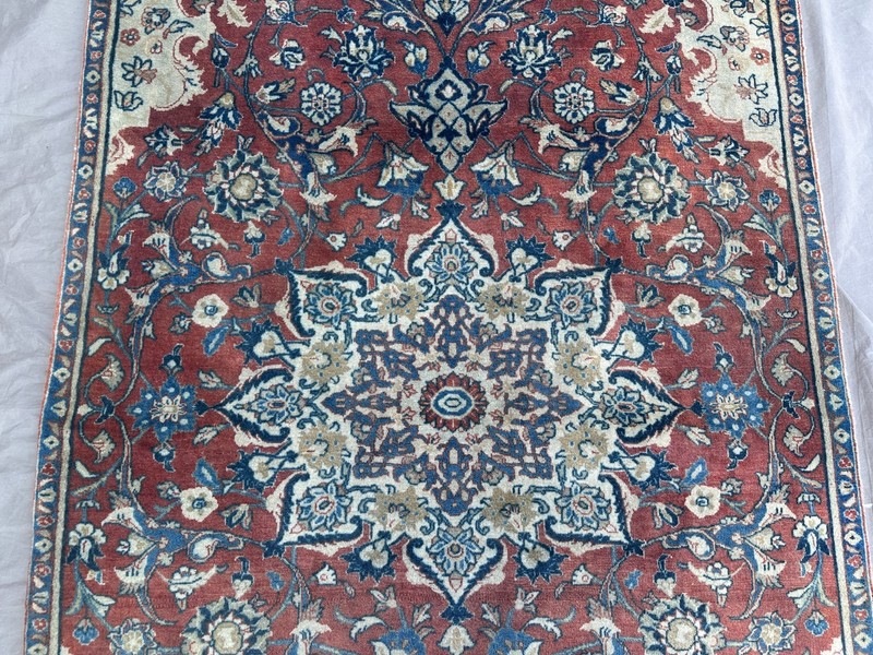 Turkish Inspired Caucasian Rug 4x6 Hand Knotted Medallion Tribal Farmhouse Rug gallery