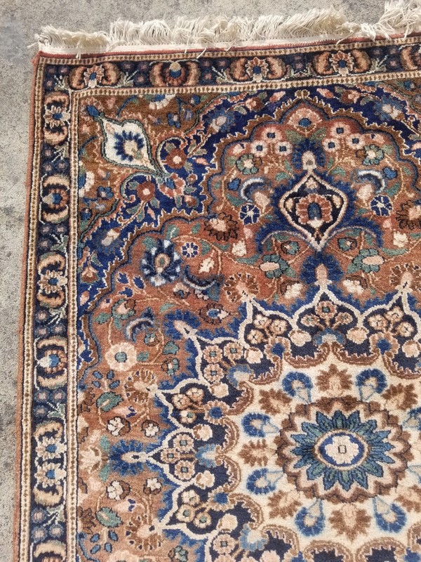 Distressed Authentic Hand Knotted Vintage Afghan Turkmen Wool Area Rug 5.2x3.7ft gallery