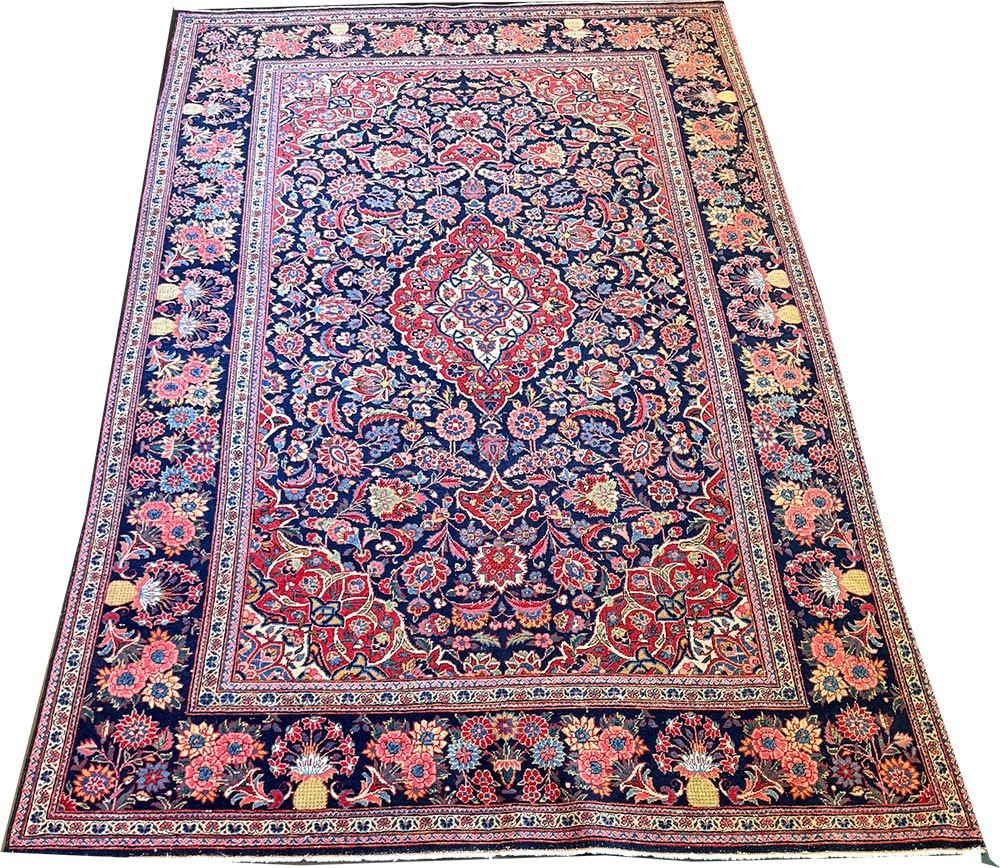 An Antique Classic Traditional Keshan Area rug gallery