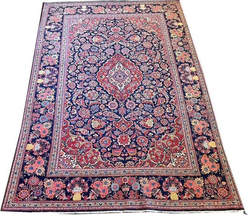 An Antique Classic Traditional Keshan Area rug gallery