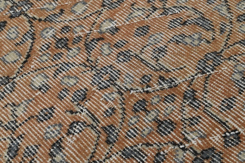 Vintage Turkish Oushak Rug, Orange 5x8 ft, Handmade Wool, Bohemian Anatolian gallery