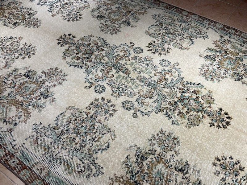 Large Turkish Rug , Oriental Rug , Beige Rug , Handmade Rug , 7x10 Area Rug gallery