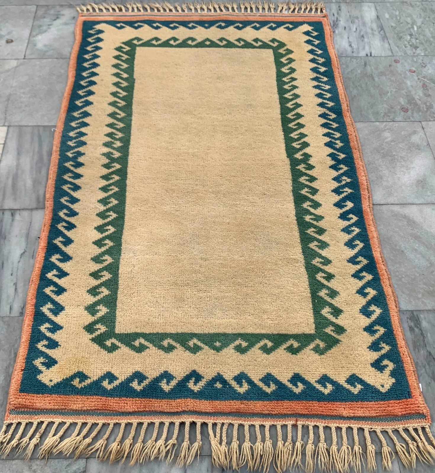 Vintage Turkish Rug Hand Knotted Kars Kazak Wool Area Rug 3x4 ft Free Ship gallery