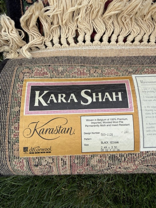 Karastan Kara Shah Rug, Black Keshan 8 x 11.6, Wool gallery