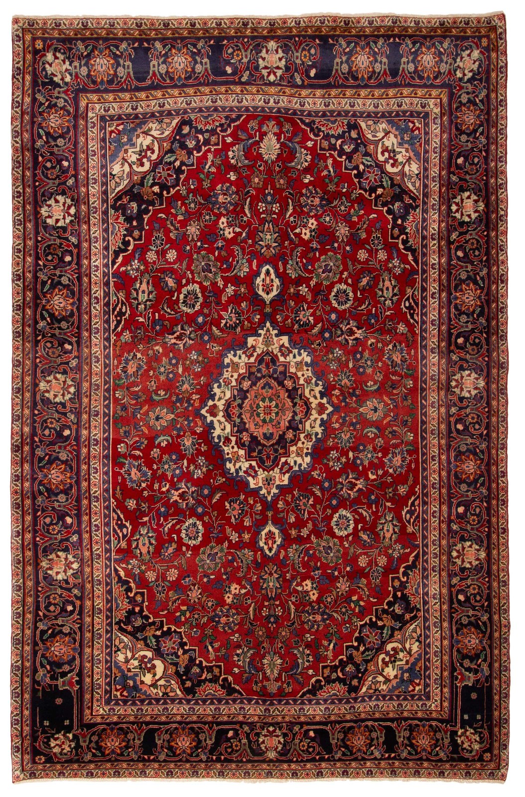Vintage 6'7" x 10'2" Traditional Hand Knotted Vegetable Dye Wool Area Rug gallery