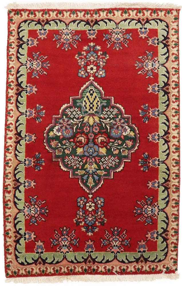 Hand-Knotted Vintage Medallion Floral Oriental Rug Small Decor Carpet 3X4'6 ft