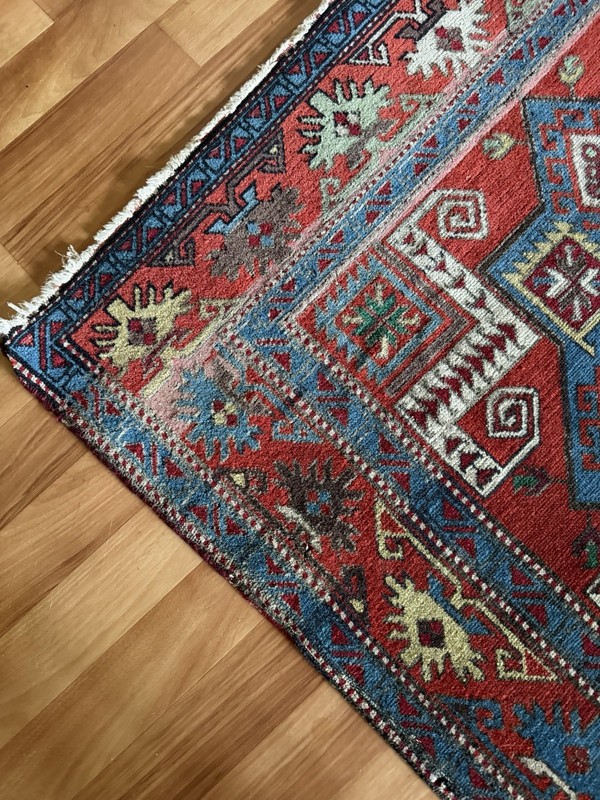 Semi Antique Hand Knotted Caucasian Kazak Rug 6’ X 4’ gallery