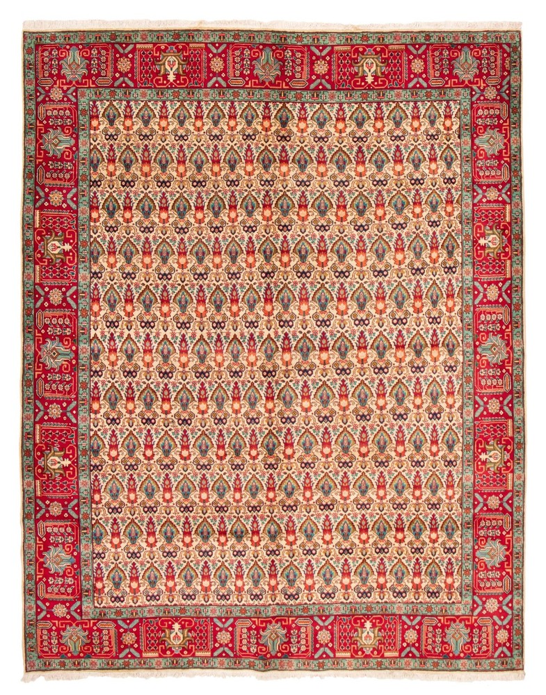 Vintage 9'5" x 12'4" Traditional Hand Knotted Vegetable Dye Wool Area Rug