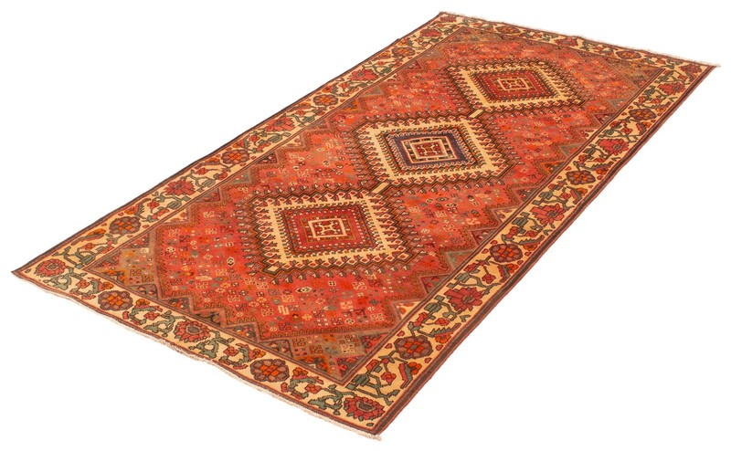 Vintage 4'11" x 9'10" Traditional Hand Knotted Vegetable Dye Wool Area Rug gallery