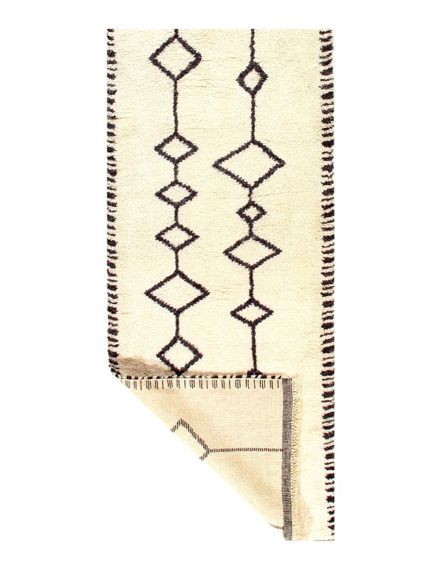 21st Century Genuine Fine Moroccan Hand-Knotted Runner - 3'4" x 11'10" gallery