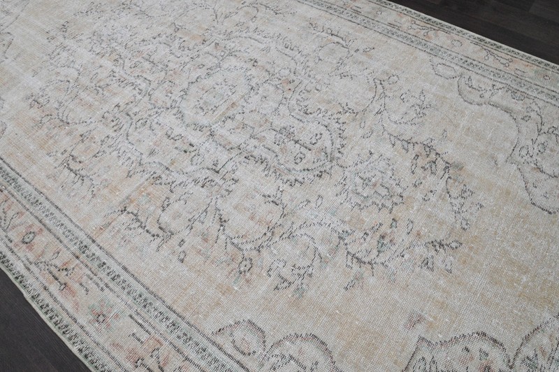 Oushak 5x9,Turkish Rug,vintage,anatolian,BEIGE,kilim,Bohemian,handmade,wool gallery