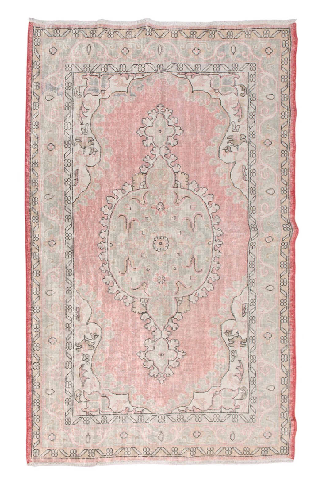 Turkish Rug, Vintage Rug, 4'4 x 6'8 feet, Oushak Rug, Antique Rug, Oriental Rug gallery