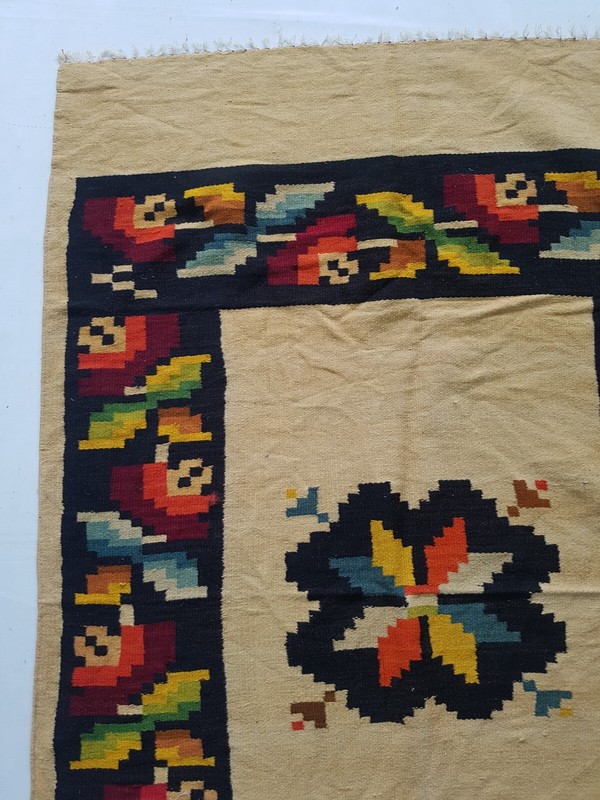 Vintage Handmade Traditional Native American Kilim Floor Rug Carpet 190x125 cm gallery