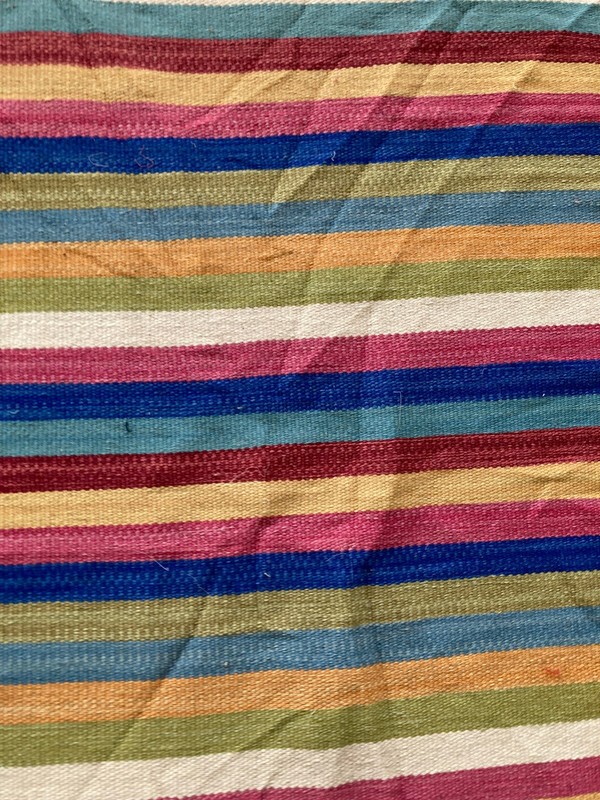 Vintage Traditional Handmade Nomadic Rainbow Kilim Wool Floor Rug 240x76 cm gallery