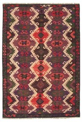 Vintage Hand Woven Area Rug 6’3″ x 9’1″ Traditional Wool Oriental Carpet