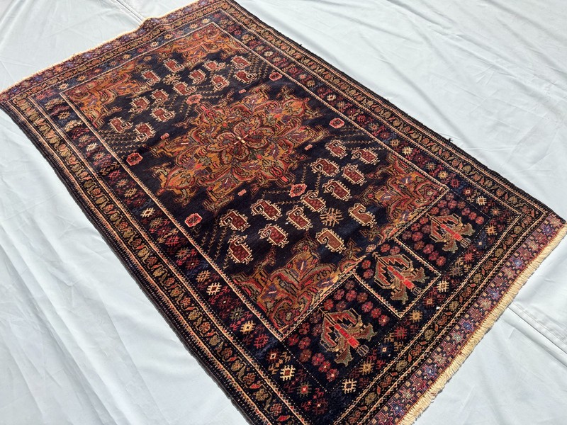 3x5 Afghan Hand Knotted Baluchi Wool Rug Vintage Medallion Oriental Area Carpet gallery