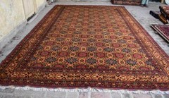 Palace Size Large Afghan Geometric Rug 10×16 ft High Quality Turkmen Wool Carpet