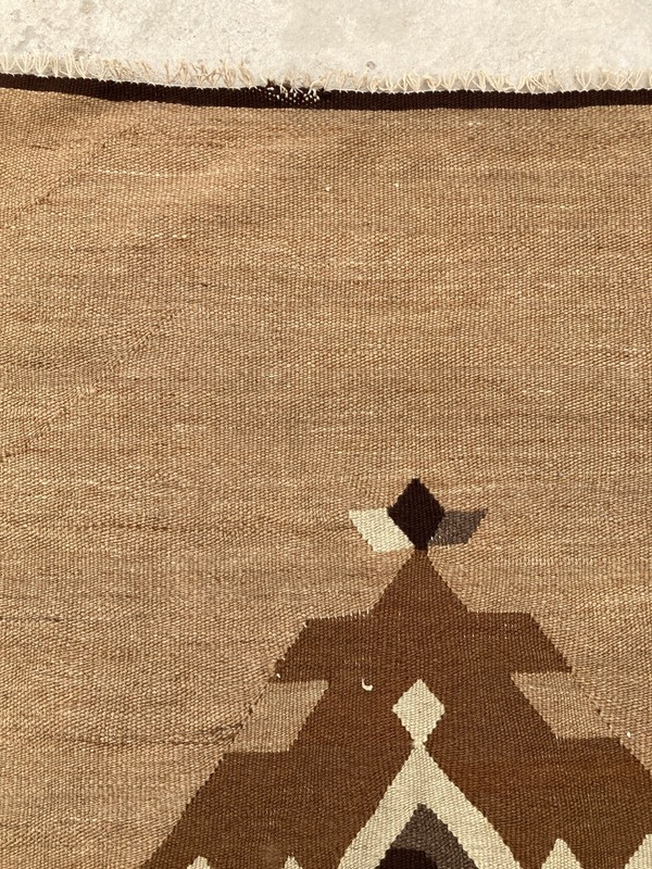 Vintage Traditional Handmade Beautiful Turkish Kilim Floor Rug Carpet 131x100 cm gallery