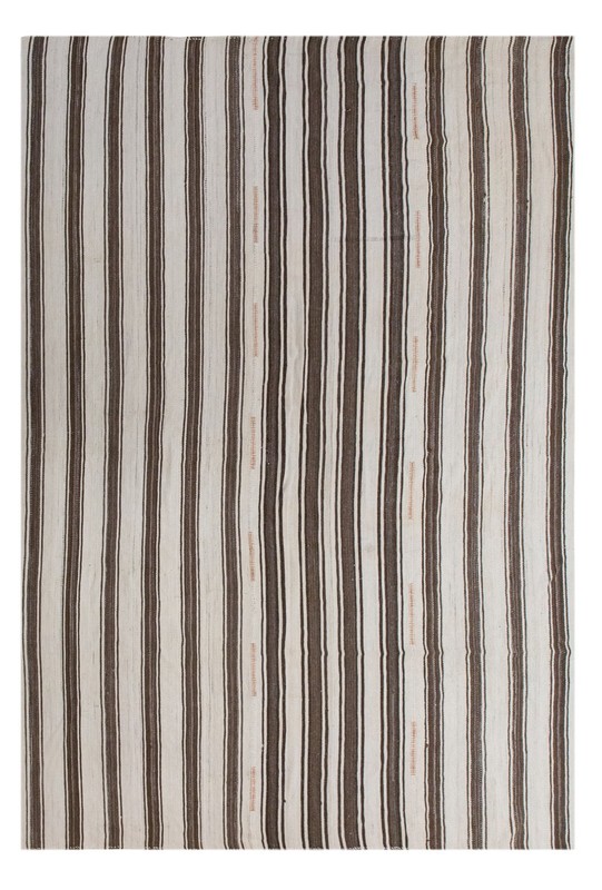 Vintage Minimalist Turkish Kilim Rug 225x330 cm (7.4x10.8 ft) | Handwoven gallery