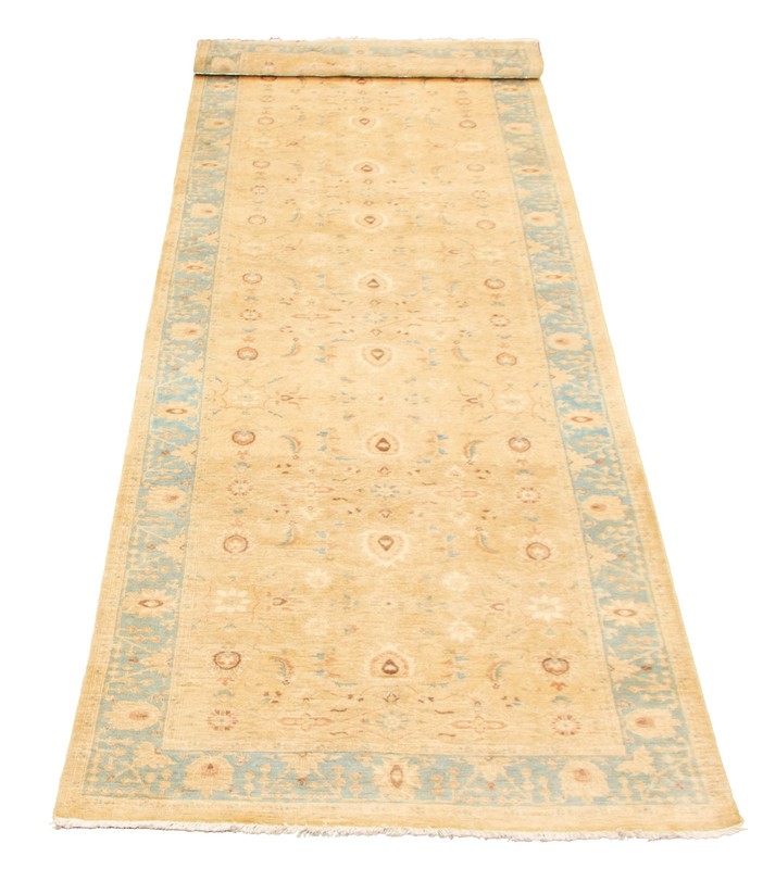 3'10" x 13'8" Vintage Hand-knotted Runner Rug Traditional Oriental Wool Carpet gallery