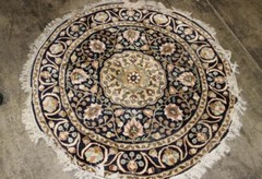 6′ FEET Round INDO-HERIZZ Medallion Handmade-knotted Wool Oriental Rug 583504