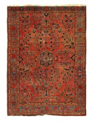 Fine Hand Knotted Antique Sarouk 3’6” X 4’9”