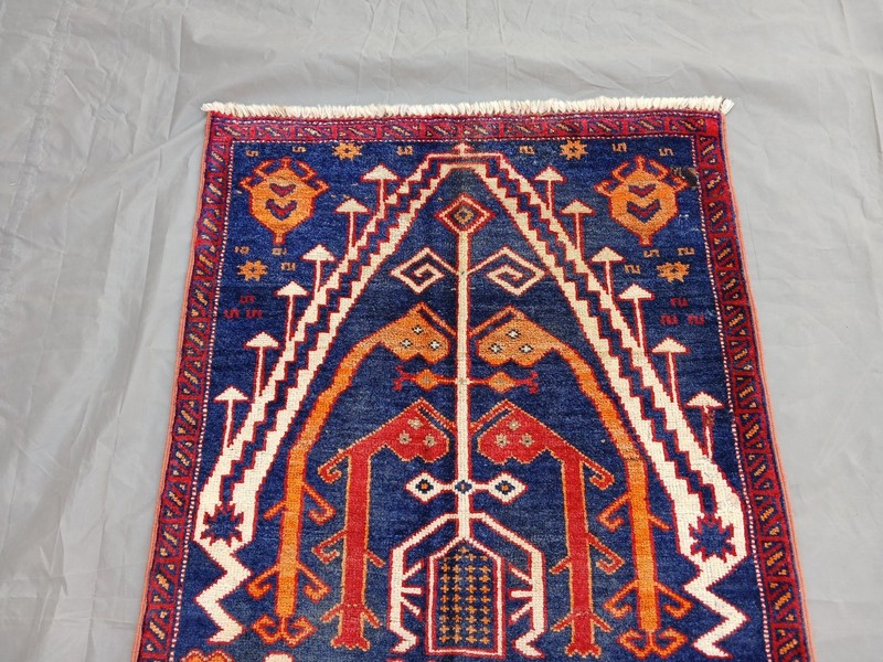 COLLECTORS' ITEM Vintage Kowdani Tribal Belouch Nomadic Maldari Prayer Carpet gallery