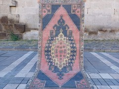 Turkish Arisaman Vintage Area Rug 3.77 x 8.33 ft , 4×8 Handmade Rug 115 x 254 cm