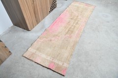Turkish Rug Runner Antique Wool Carpet Vintage Rug Small Oushak Rug 2×5 ft,538