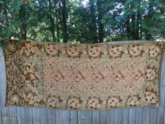Antique Victorian4ft x10ft Handmade Tapestry Rug w/ English Tea Roses