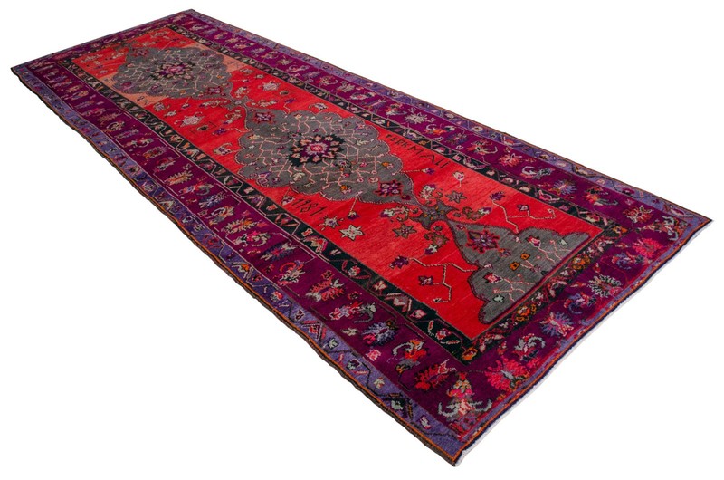 Turkish Runner Rug Hand Knotted Tribal Large Runner Organic Wool Vege dye 5′x16′ gallery