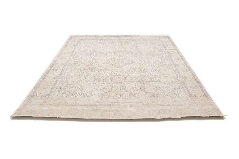 Antique Distressed Oriental Rug Muted Farmhouse Decor Vintage Carpet 9'9X12'4 ft gallery