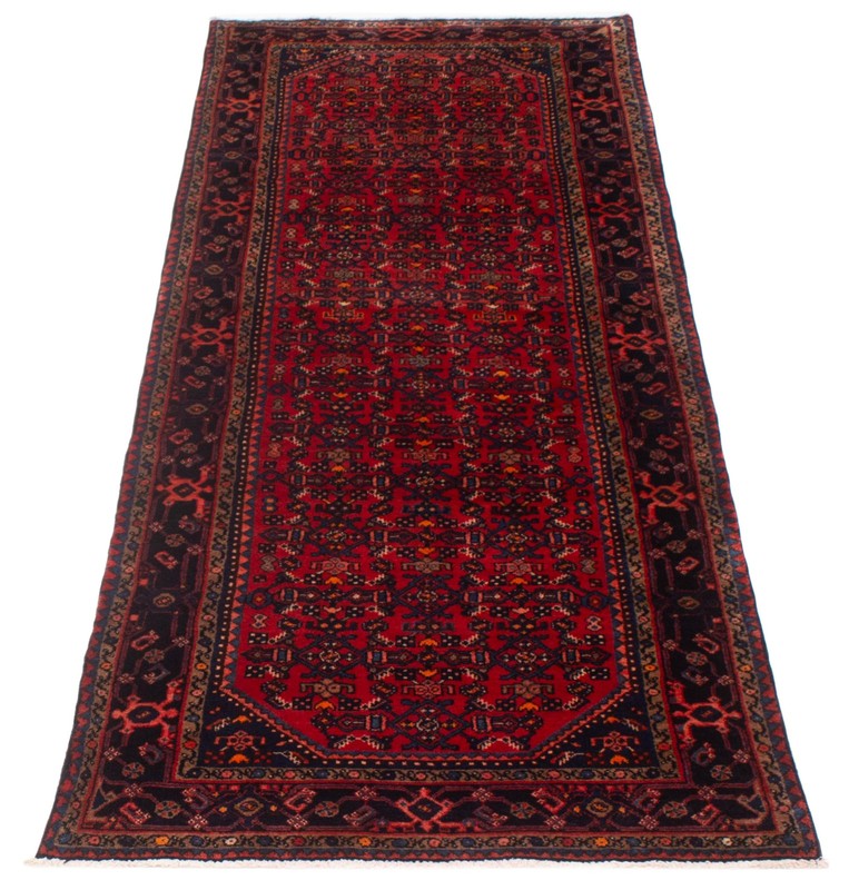 3'8" x 9'9" Vintage Hand-knotted Runner Rug Traditional Oriental Wool Carpet gallery