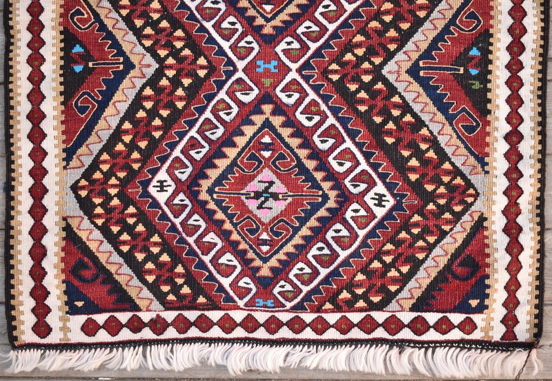 Turkish Rug 27''x40'' Handwoven Van Kilim 70x102cm Wool Vintage Tribal Area Rug gallery
