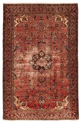 Vintage 4’9″ x 7’7″ Traditional Hand Knotted Vegetable Dye Wool Area Rug