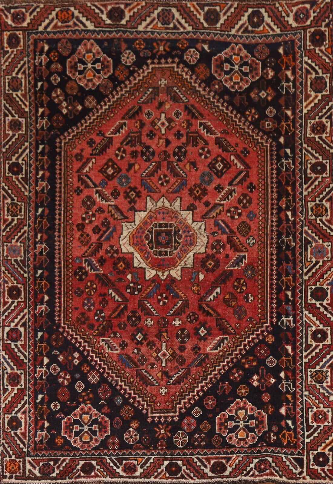 Vintage Nomadic Red/ Ivory Traditional Area Rug 4'x6' Wool Hand-knotted Carpet gallery