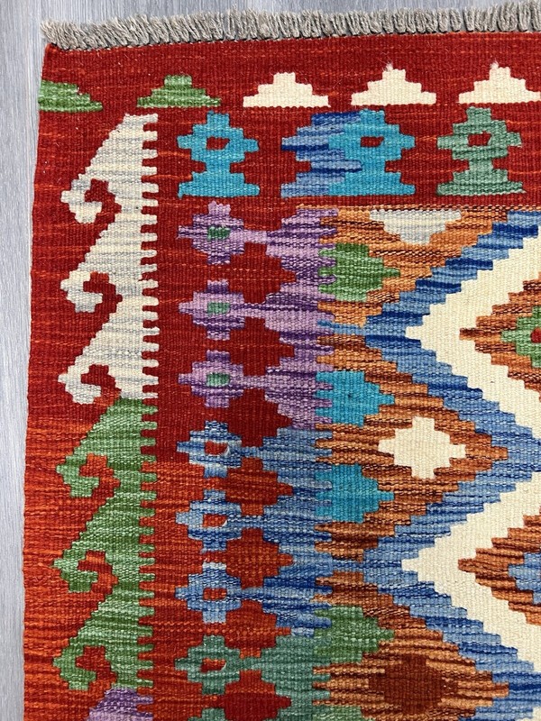 Vintage Kilim Traditional Hand Made Oriental Wool Kilim 5ftx3.2ft 151cmx100cm gallery