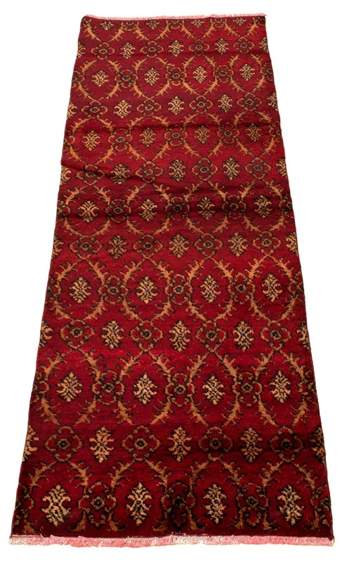 3'5" x 9'1" Vintage Hand-knotted Runner Rug Traditional Oriental Wool Carpet gallery