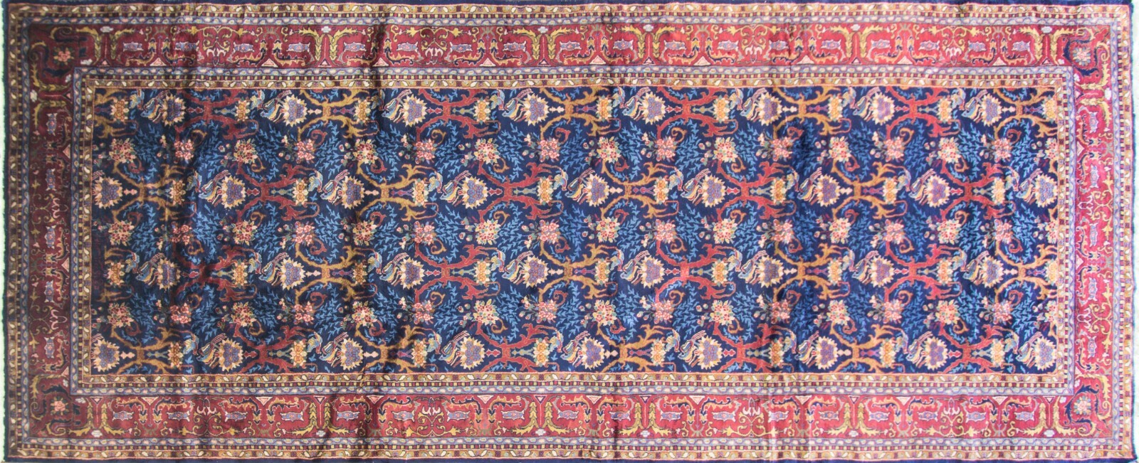 Agra Gallery Size Carpet, Birds of Love, 6'11" x 17'3" #10504, AS IS gallery