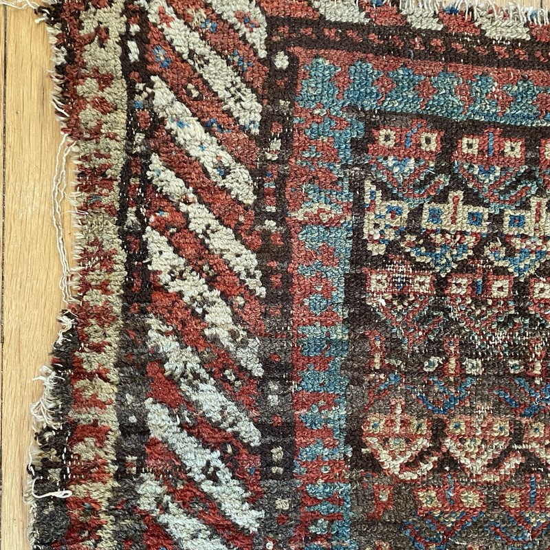 Vintage Rug 3’ 2 X 6’ 11 Brown Hand Knotted Worn Oriental Rug Runner gallery