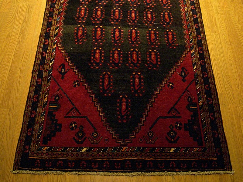 4 x 17 Hand Knotted Antique 1930s Bakhtiari Kurdish Runner_Veggie Dyed Fine Wool gallery