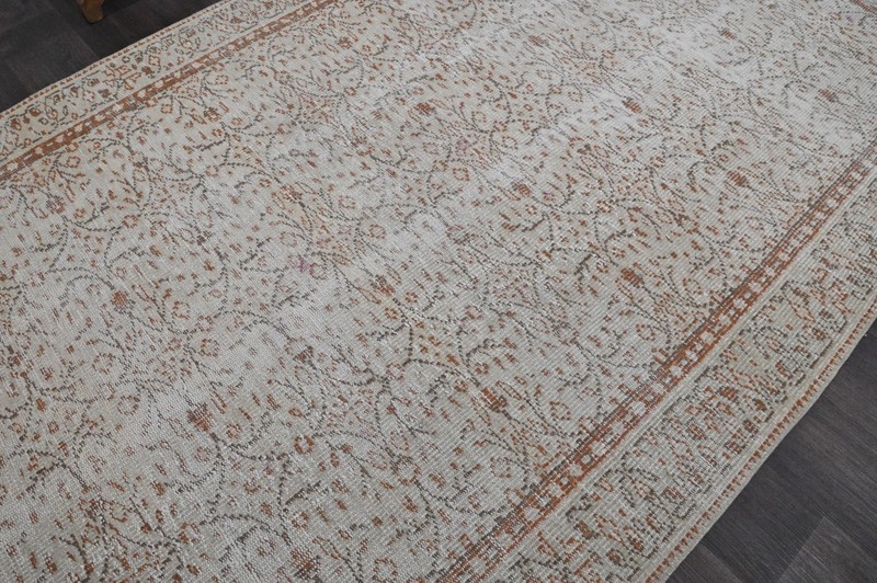 Oushak Turkish Vintage Rug 5x8 Kilim Rug Anatolian Handmade Boho Decor BEIGE gallery